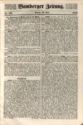 Bamberger Zeitung Freitag 15. Juni 1849