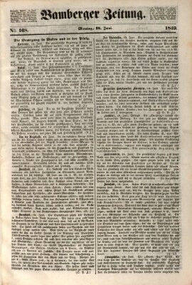 Bamberger Zeitung Montag 18. Juni 1849