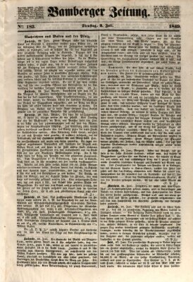 Bamberger Zeitung Dienstag 3. Juli 1849