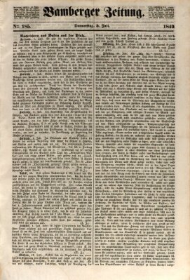 Bamberger Zeitung Donnerstag 5. Juli 1849