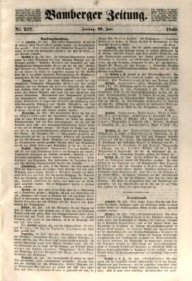 Bamberger Zeitung Freitag 27. Juli 1849