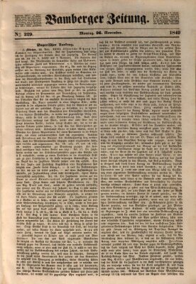 Bamberger Zeitung Montag 26. November 1849