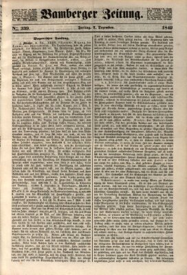 Bamberger Zeitung Freitag 7. Dezember 1849