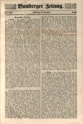 Bamberger Zeitung Sonntag 9. Dezember 1849