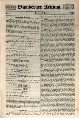 Bamberger Zeitung Freitag 4. Januar 1850