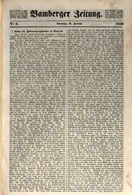 Bamberger Zeitung Sonntag 6. Januar 1850