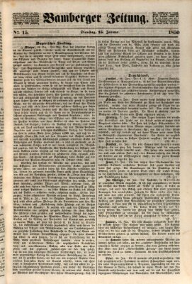 Bamberger Zeitung Dienstag 15. Januar 1850