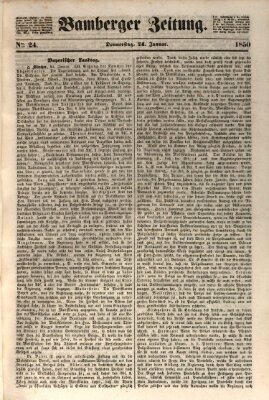 Bamberger Zeitung Donnerstag 24. Januar 1850