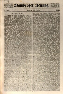 Bamberger Zeitung Samstag 26. Januar 1850