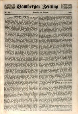 Bamberger Zeitung Montag 28. Januar 1850