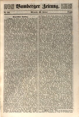 Bamberger Zeitung Mittwoch 30. Januar 1850