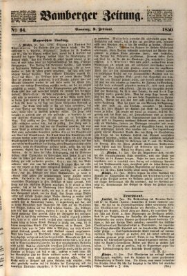 Bamberger Zeitung Sonntag 3. Februar 1850