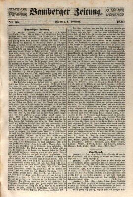 Bamberger Zeitung Montag 4. Februar 1850