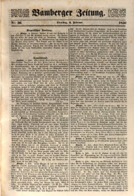 Bamberger Zeitung Dienstag 5. Februar 1850