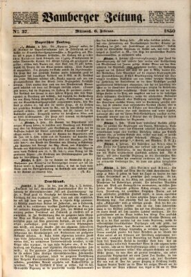 Bamberger Zeitung Mittwoch 6. Februar 1850