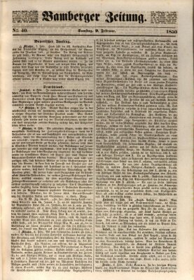 Bamberger Zeitung Samstag 9. Februar 1850