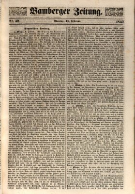 Bamberger Zeitung Montag 11. Februar 1850