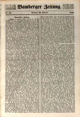 Bamberger Zeitung Samstag 23. Februar 1850