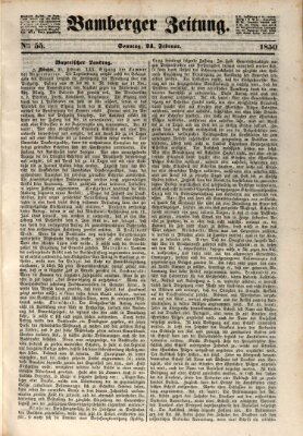 Bamberger Zeitung Sonntag 24. Februar 1850