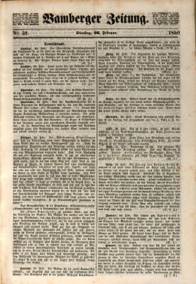 Bamberger Zeitung Dienstag 26. Februar 1850