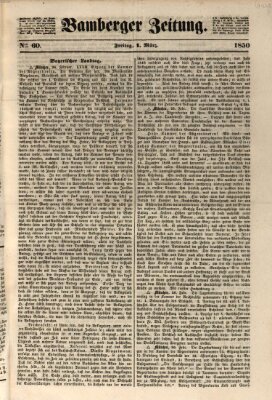 Bamberger Zeitung Freitag 1. März 1850