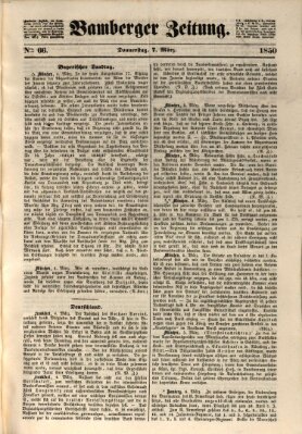 Bamberger Zeitung Donnerstag 7. März 1850