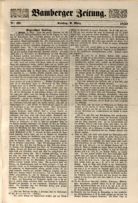 Bamberger Zeitung Samstag 9. März 1850