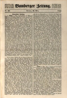 Bamberger Zeitung Sonntag 10. März 1850