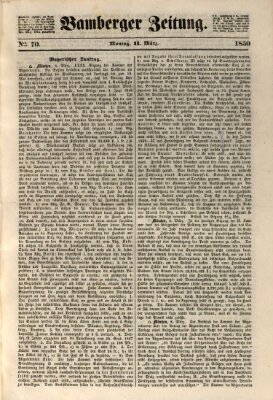 Bamberger Zeitung Montag 11. März 1850