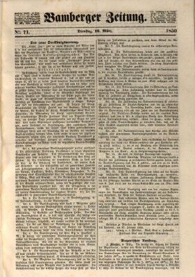 Bamberger Zeitung Dienstag 12. März 1850