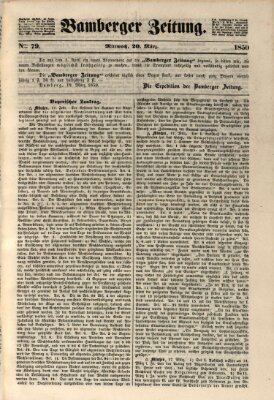 Bamberger Zeitung Mittwoch 20. März 1850