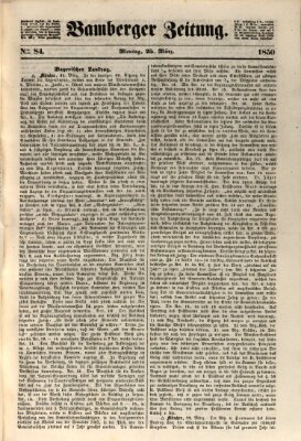 Bamberger Zeitung Montag 25. März 1850