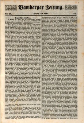 Bamberger Zeitung Freitag 29. März 1850