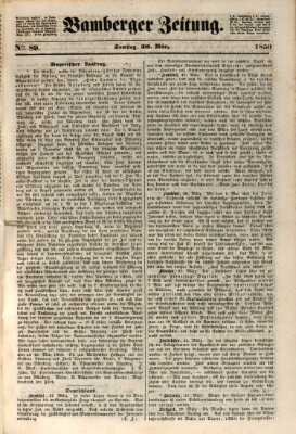 Bamberger Zeitung Samstag 30. März 1850