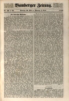 Bamberger Zeitung Montag 1. April 1850