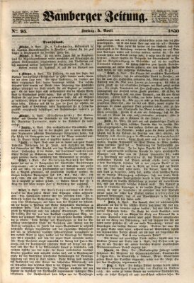 Bamberger Zeitung Freitag 5. April 1850