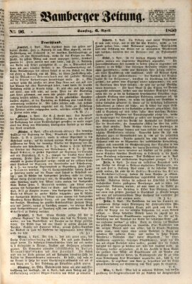 Bamberger Zeitung Samstag 6. April 1850