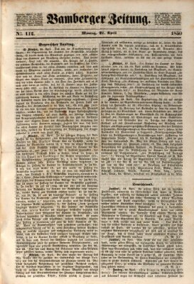 Bamberger Zeitung Montag 22. April 1850