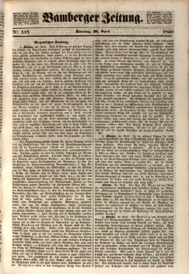 Bamberger Zeitung Sonntag 28. April 1850