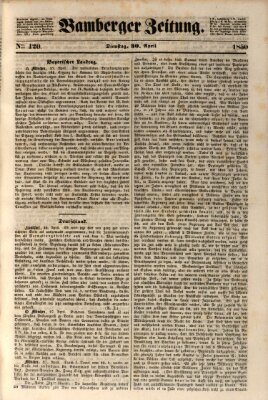 Bamberger Zeitung Dienstag 30. April 1850