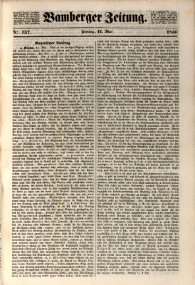 Bamberger Zeitung Freitag 17. Mai 1850