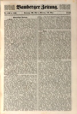 Bamberger Zeitung Sonntag 19. Mai 1850