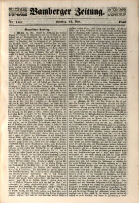 Bamberger Zeitung Samstag 25. Mai 1850