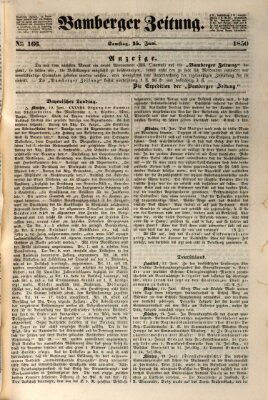 Bamberger Zeitung Samstag 15. Juni 1850