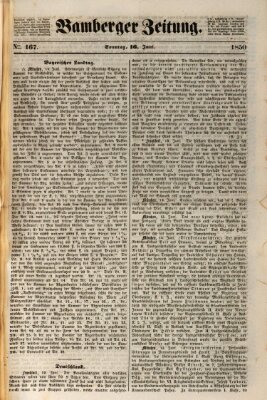 Bamberger Zeitung Sonntag 16. Juni 1850