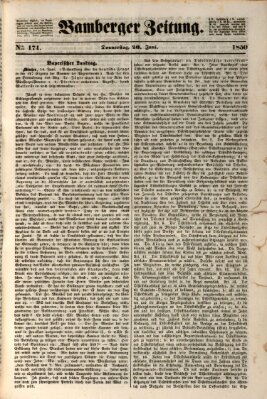 Bamberger Zeitung Donnerstag 20. Juni 1850