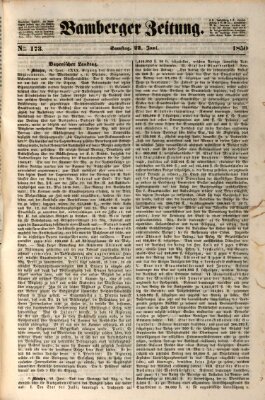 Bamberger Zeitung Samstag 22. Juni 1850