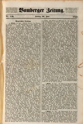 Bamberger Zeitung Freitag 28. Juni 1850