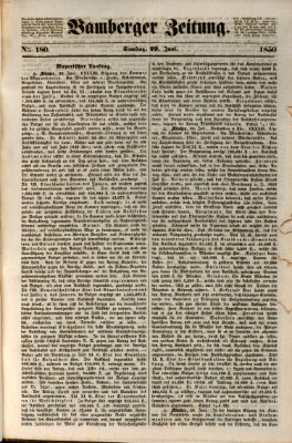 Bamberger Zeitung Samstag 29. Juni 1850