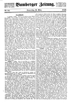 Bamberger Zeitung Donnerstag 11. März 1852